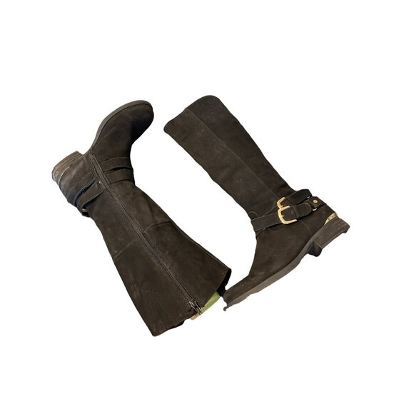 Steve Madden Women’s Amill Black Leather Riding Boots size 6.5 - Picture 8 of 11